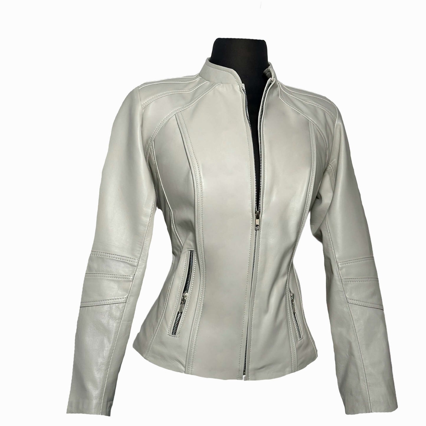 Chamarra de Piel Para Mujer “Karla” –  Con Varillas Ergonómicas